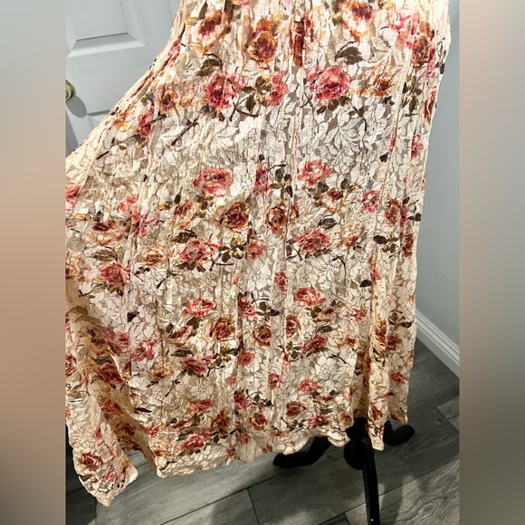 Vintage SHEER LACE Romantic Floral Cottagecore Fairy Victorian Festival Dress - Picture 2 of 11